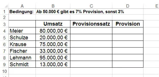 Beispielaufgabe für eine einfache Wenn-Dann-Sonst Funktion Beispielaufgabe für eine einfache Wenn-Dann-Sonst Funktion